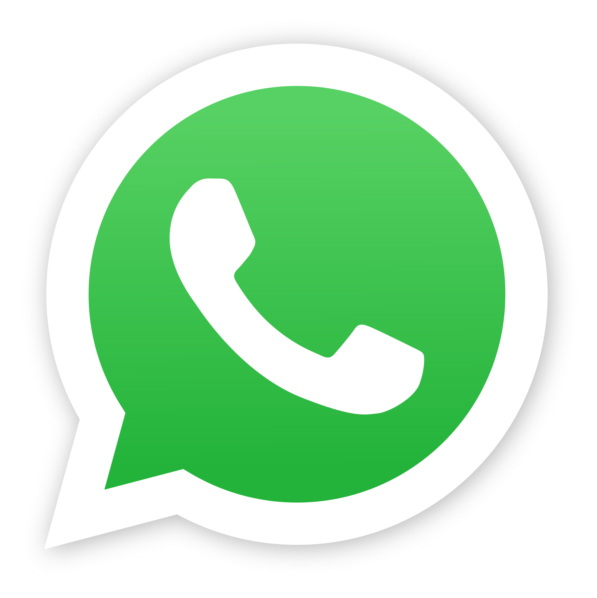 Ícone do WhatsApp: um balão de conversa verde com um telefone branco no centro sobre fundo escuro.