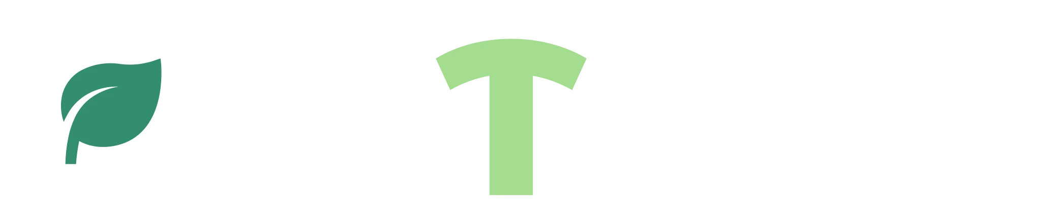 Logotipo com as letras CTNC, onde a letra 'T' é verde e estilizada com uma linha vertical e um arco no topo. À esquerda das letras, há um ícone de folha verde dentro de uma forma circular branca com bordas arredondadas, lembrando uma flor.